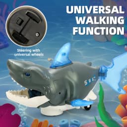 Electric Multi-directional Swaying Shark Color-changing Music Light Artificial Animal Toy Electronic Pets Toys for Boys Gifts