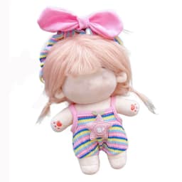 For 20CM Cotton Doll Clothes Cap Headdress Multicolor Miniature Dress Suit Doll Accessories Cosplay Doll Headwear Dress Set