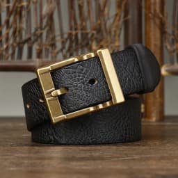 3.8 Wide Pure Cowhide Genuine Leather for Men's High Quality Jeans Brass Buckle Belts Cowboy Waistband Male Fashion Designer