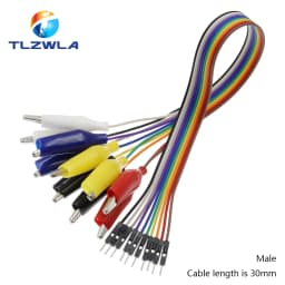 20MM 30MM 10Pin Double-end Alligator Clips jump Wire Male Female Crocodile Clip Test Lead Jumper Wire Line Cable DIY Connection