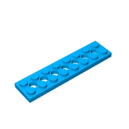 Gobricks GDS-699 Technical, Plate 2 x 8 with 7 Holes compatible with lego 3738 pieces of children's toys Building Blocks