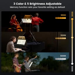 Glocusent Foldable Long-Lasting Clip on Dimmable Brightness Adjustable Led Music Stand Light Piano Musical Sheet Lamp