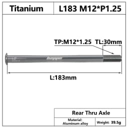 HEPPE MTB Road Bike Titanium Thru Axle Ultra Light Bike Axle 12x142 12x148 Rear Hub Thru Axle Bike Fork 12x100 12x110 Shaft