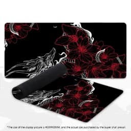 Black White Chinese Dragon Art XXL Gaming Mouse Pad Deskmat Non-Slip Rubber Keyboard Table Mat Cloud Pc Gaming Desk Mats Gamer