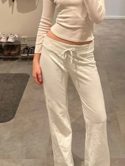 Casual Solid Basic Pants Y2K Chic Floor Length Bottoms Vintage Aesthetic Mid Waist Drawstring Straight Trousers