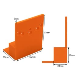 Stepped Positioning Plate For Wardrobe Side Installation Precision Tool Orange Plastic Hinge Mounting Cabinet Assembly Jig