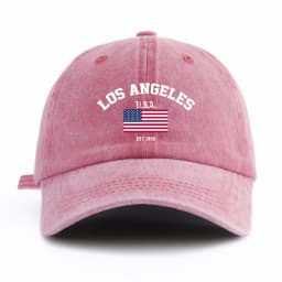 1pc LOS ANGELES Print Washed Baseball Cap for Adults,Minimalist Retro Style Casual Soft Adjustable Dad Hat,Perfect As Gift