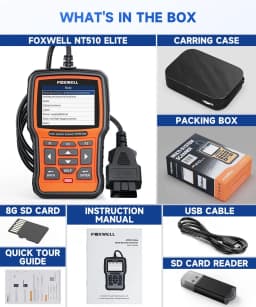 FOXWELL NT510 Elite OBD2 Scanner For BMW All System Code Reader ABS SRS DPF TPMS Active Test OBD2 Diagnostic Scanner Tools