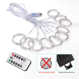 Fairy Curtain Lights USB Remote Control Waterproof LED String Lights for Bedroom Indoor Outdoor Wedding Christmas Party Decor