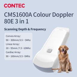 CONTEC Veterinary Color Doppler Ultrasound Machine Convex & Linear Probe for Animals Pet with WiFi and Software