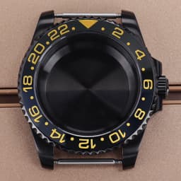 PVD Black NH35 40mm Men's Watch Case Sapphire For SUB Seiko NH35 NH36 NH38 NH34 Miyota 8215 ETA 2824 Movement Yacht-Master 20ATM