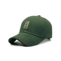 Khaki Vintage Fabric Label Baseball Cap for Men, Trendy and Versatile, Sunshade Duckbill Hat, Casual Soft Top, Flattering for Fa