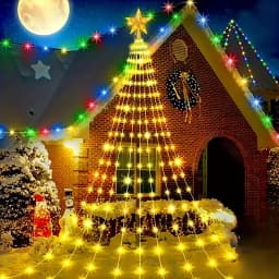 3M/2M Outdoor Christmas Decoration Light String IP67 LED Starry String Lights with Pentagram for Home Party Holiday Lighting