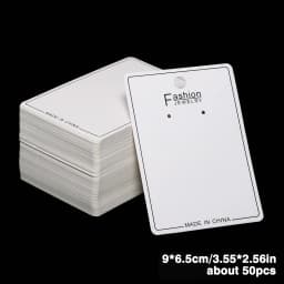 50/30pcs Multiple Sizes Jewelry Earring Necklace Plastic Cards Earring Stud Organizer Holder Hanging Display Card Studs Holder