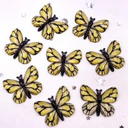Resin Shiny Colorful Crystal Butterflies Flatback Rhinestone 1 Hole Appliques Ornaments 10pcs Home Figurines decor Crafts