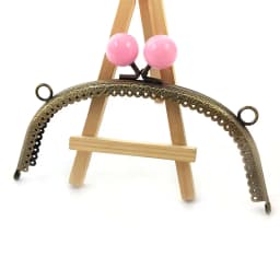 5Pcs Deepeel 16.5cm Colored Bead Metal Bag Handle DIY Handmade Sewing Brackets Kiss Clasp Purse Frame Handles for Making Bags