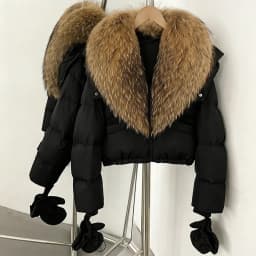 OFTBUY New Short Outerwear Hood Duck Down Luxury Real Fur Down Jacket with Removable Gloves Women Puffer Coat with Real Fox Fur