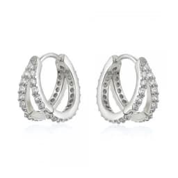 Gold Silver Color Simple Huggies Full Rainbow Zircon Hoops Earring for Women Fashion Drops Piercing Pendiente Ohrringe Jewelry