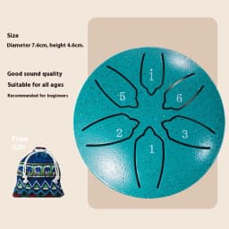 Rain Drum 3/4/6 Inch 6/8/9 Notes Waterproof Mini Chakra Drum Meditation Rain Chime Ideal for Yoga Meditation Prenatal Education