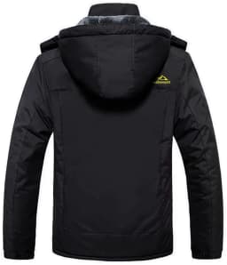 Men's Winter Jacket Waterproof Windproof Fleece Lined Parka Warm Thermal Coat with Removable Hood Outdoor Ski Snowboard Jacket