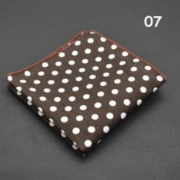 Men's Polka Dot Pocket Square Cotton White Navy Handkerchief Formal Dress Wedding Party Suit Scarf Bridegroom Chest Towel Hanky
