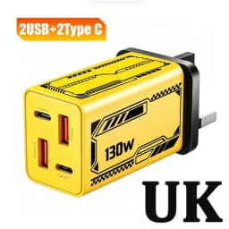 130W Type C PD Universal Charger 4-in-1 Charging Phone Power Adapter EU/US/UK Plug Charge Wall Charger For iPhone Samsung Xiaomi