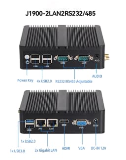 Intel Core I3-5005U Mini PC Barebone Dual LAN 2xRS232/485 4xUSB Support WiFi Linux Computer for Industrial Windows10Pro Ready