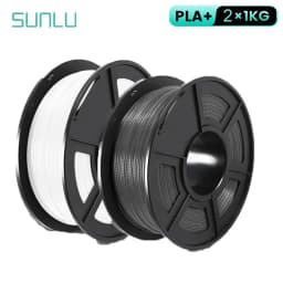 SUNLU 2KG 3D PLA/PETG/PLA PLUS/Clear Filament 1.75mm 2Roll 1KG 3D Printer Neatly Wound Filament for 3D Printer & 3D Pen