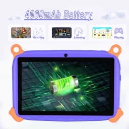 New Arrival 7 Inch Kid Tablets Cartoon Monkey Pattern Android 13, 4GB RAM 64GB ROM, 1TB Expand, 4000MAH Battery, Dual Cameras