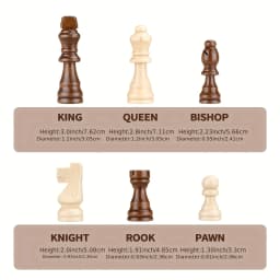 Magnetic Wooden Chess Set 39.37cm/15.5inch with 2 Additional queens, Folding Portable Travel Board, Suitable for Tournament