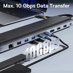Baseus EH3 12-in-1 USB C Hub HDMI DP 4K 60Hz Triple Display 3.2 for MacBook Laptop PD 100W Type C HUB with Stand Docking Station