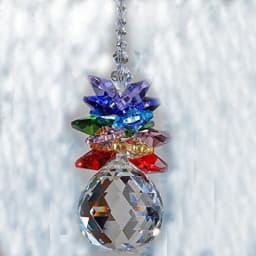 1PCS 20mm Clear Crystal Ball Prism Suncatcher Rainbow Pendants Maker, Hanging Crystals Prisms for Curtain Home Garden Decoration