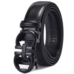 Men's Ratchet Belt with Automatic Buckle Casual Golf Formal Pants Shirt, Adjustable Fit, Comfortable and Easy to Use Width 35mm
