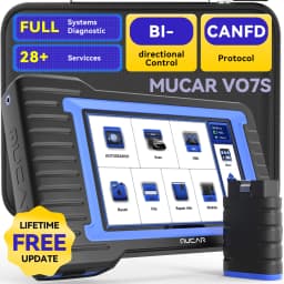 Lifetime Free Update MUCAR VO7S/VO7 Car Diagnostic Tool Bi-Directional ECU Coding Obd2 Scanner Full System Diagnosis 28 Reset