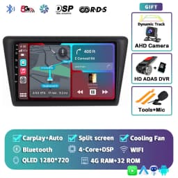 Android 16 Carplay Car Radio For VW Skoda Rapid 2013 2014 2015 2016 2017 2018 2019 Seat Toledo 2015 - 2018 GPS Multimedia Stereo