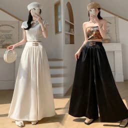 Women's Pants 2025 Spring Summer High-waisted Chinese Style Femme Trousers Casual Chiffon Sun Protection Ladies Skirt Pants