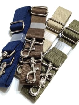 38cm Wide Polyester Cotton Bookbag Strap Military Green Canvas Single Shoulder Slant Cross Strap Bronze Hardware Accessory