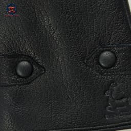 Women's Winter Leather Gloves Soft Lined High-Quality Deer Skin Touch Fastening Design Outdoor Warm Windproof Mittens