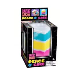 Needoh Peace O' Cake Sensory Toy Soft Non-toxic TPR Stretch Squishy Stress Release Squeeze Toy for Desktop Daily Decompression