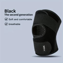 Adjustable Knee Brace Support, Breathable Mesh Knee Sleeve with Spring Stabilizers Open‑Patella Knee Protector for Men Women Dai