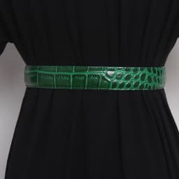 Luxury Alligator Pattern Cow leather Green Waist Belts For Women 2022 Designer Women Casual Jeans Strap Belt Cowhide Waistbands