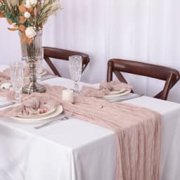 Event Designing Table Runner Cheese Cloth Gauze Crepe Rustic Wedding Party Decor Farmhouse Tabledecor House Warming Gift Easter