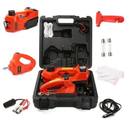 5 Ton Electric Car Jack Hydraulic Jack W/Electric Impact Wrench Built-in Inflatable Pump LED Light For SUV Sedan Truck Repair