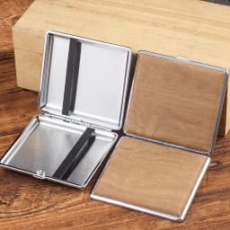 20 pack Leather Cigarette case creative personalized imitation wood grain Coarse tobacco men portable cigarette box accessories