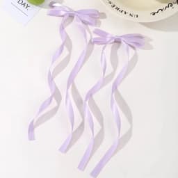 2pcs Long Tassel Ribbon Hairpin Cute Candy Bow Clip for Women Girls Party Gifts Headwear Side Clips Hair Accessories Wholesale