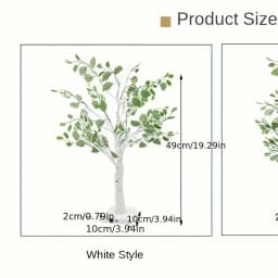 1PC Led Tree Light Indoor Simulation Green Leaves White Birch Tree Home Decoration Lights Christmas Party Popular Luminous Tree