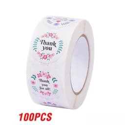 100-500Pcs Thank You Stickers 2.5cm Baking cake Packaging Envelope Sealing labels Small Business Decoration Wedding Stickers