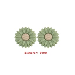 Sunrony 10pcs Mini Leaf Flower Silicone Beads For Jewelry Making Food Grade DIY Pacifier Chain Necklace Accessories