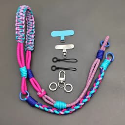 Multi-purpose Adjustable DIY Hand Braided Phone Lanyard Detachable Bag Strap Outdoor Anti-lost Shoulder Strap Accessories