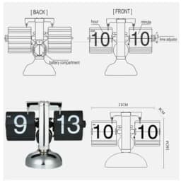 Modern Automatic Page Turning Flip Clock for Home Office Decor Technological Sense Table Clock